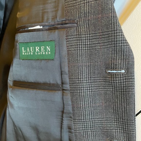 Ralph Lauren Wool Sport Coat, 42S Black Glen Plaid - Picture 4 of 11